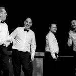 Rosie, Suzy and Elaine laughing at Maureen who is rather tipsy, Bouncers