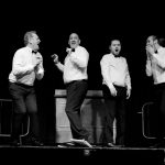 The girls on a night out, Rosie has just insulted Suzy, Maureen and Elaine laugh, Bouncers