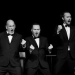 Les, Ralph and Jud shouting "come on" in Bouncers opening scene