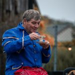 Mr Bumble drinking tea, Oliver Twist