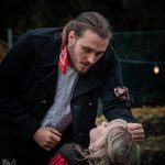 Bill Sykes grabbing Nancy by the hair, Oliver Twist