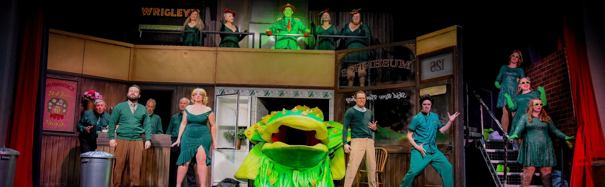 little_shop_header All four Bouncers saying social comment in the bar scene